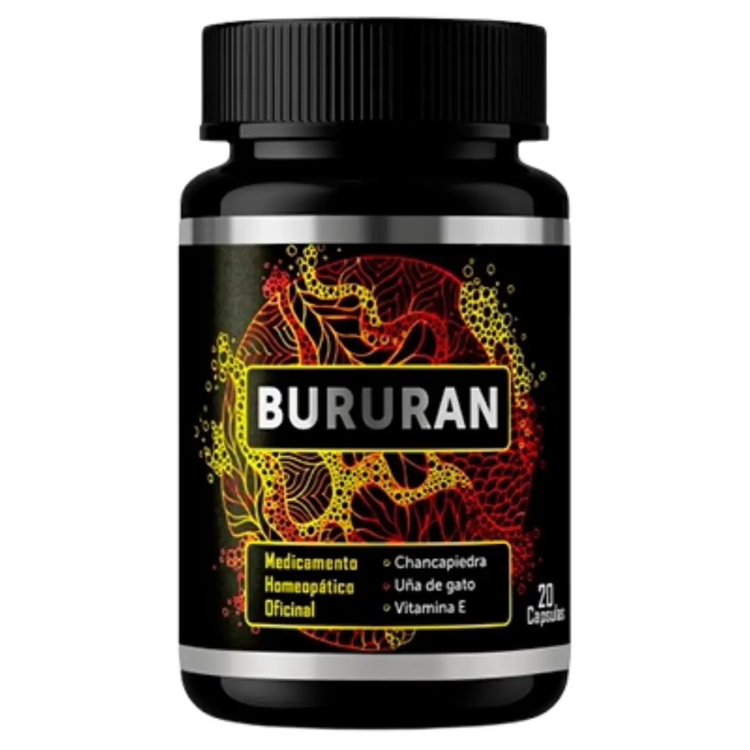 Frasco del suplemento Bururan