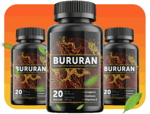Frasco del suplemento Bururan